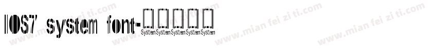 IOS7 system font字体转换